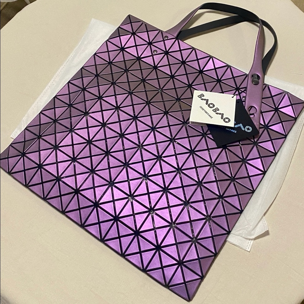 SOLD - Bao Bao Issey Miyake Prism Metallic Tote Bag - Purple/Pink NWT - Picture 1 of 11
